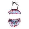 Mila Cherry Top Print Tie Neck UPF 50+ 2-Piece Bikini, Multicolors - Two Pieces - 1 - thumbnail