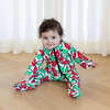 Zippered Footed Onesie, Holiday Lights - Onesies - 2