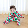Zippered Footed Onesie, Holiday Lights - Onesies - 4