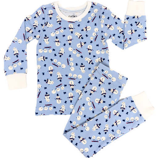 Long Sleeve Pajamas, Holiday Snowmen - Pajamas - 1