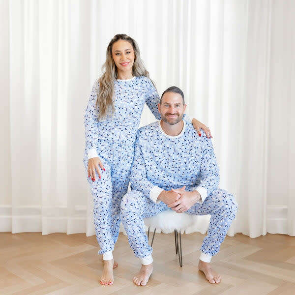 Women's Long Sleeve Pajamas, Holiday Snowmen - Pajamas - 3