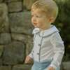 Long Sleeve Barrett Bubble, Bay Tree Blue Velvet - Onesies - 6