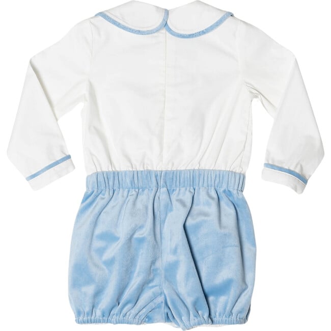 Long Sleeve Barrett Bubble, Bay Tree Blue Velvet - Onesies - 7