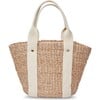 Women's Toci Straw Cotton Handle Mini Tote Bag, Ivory - Bags - 1 - thumbnail