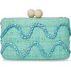 Women's Tierra Embroidered Straw Clutch Bag, Green - Bags - 1 - thumbnail