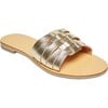 Women's Xenia Vegetable Tanned Leather Sandal, Gold - Sandals - 1 - thumbnail