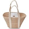 Women's Toci Straw Cotton Handle Tote Bag, Ivory - Bags - 2