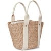 Women's Toci Straw Cotton Handle Mini Tote Bag, Ivory - Bags - 3