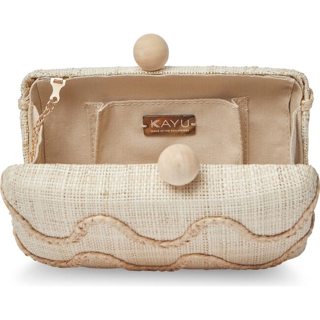 Women's Tierra Embroidered Straw Clutch Bag, Natural - Bags - 2