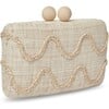 Women's Tierra Embroidered Straw Clutch Bag, Natural - Bags - 3