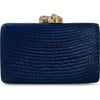 Women's Jen Straw White Stone Clutch Bag, Navy - Bags - 1 - thumbnail