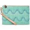 Women's Irma Straw Zip Closure Pouch Wristlet Bag, Green - Bags - 1 - thumbnail