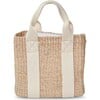 Women's Cherry Straw Cotton Handle Micro Bag, Ivory - Bags - 1 - thumbnail