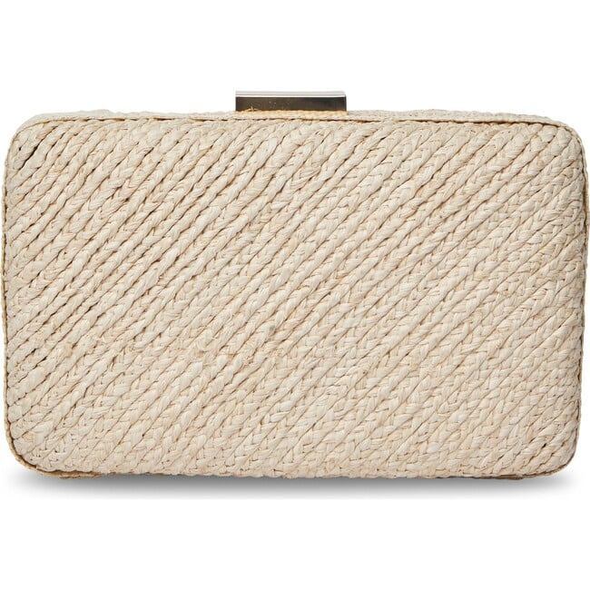 Women's Carmen Woven Straw Clutch Bag, Natural