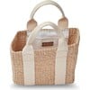 Women's Cherry Straw Cotton Handle Micro Bag, Ivory - Bags - 2