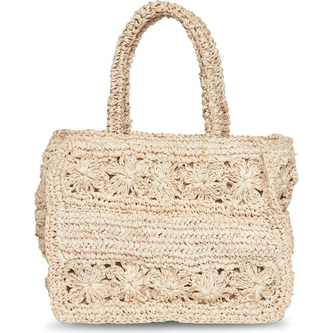 Women's Amina Straw Handle Mini Tote Bag, Natural