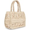 Women's Amina Straw Handle Mini Tote Bag, Natural - Bags - 3