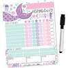 Mermaid Kids Chore Chart, Reward Sticker Charts & Day-N-Night Routine Chart Bundle, Multicolors - Paper Goods - 2