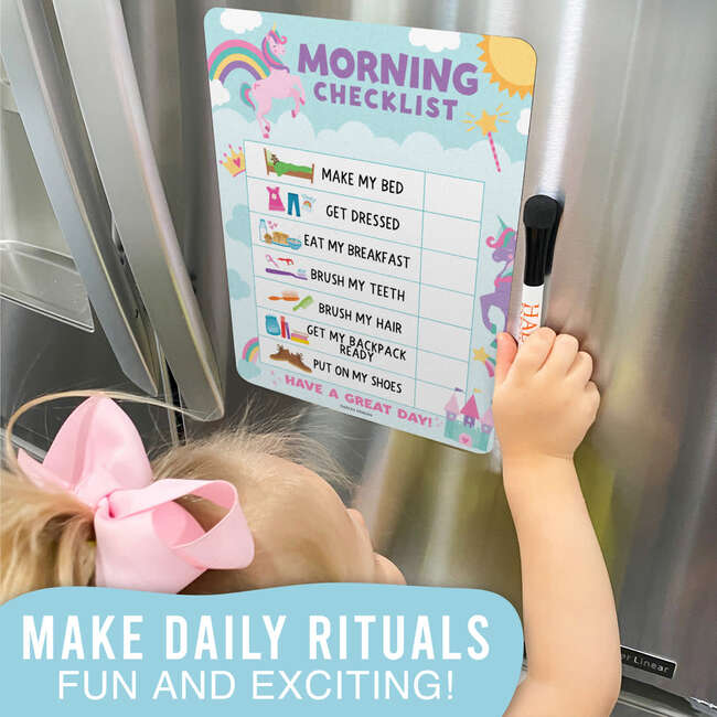 Unicorn Kids Chore Chart, Behavior Chart & Day-N-Night Routine Chart Bundle, Multicolors - Paper Goods - 7