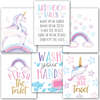 10-Piece Unicorn Potty Training Charts & 6-Piece Bathroom Wall Art Decor Prints, Multicolors - Paper Goods - 5