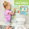 10-Piece Dinosaur Potty Training Charts & 6-Piece Dino Bathroom Wall Art Decor Prints, Multicolors - Paper Goods - 3