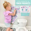 10-Piece Mermaid Potty Training Charts & 6-Piece Under the Sea Bathroom Wall Art Decor Prints, Multicolors - Paper Goods - 3