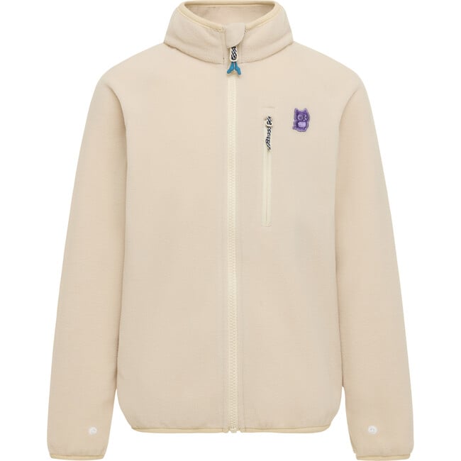 Oda Primaloft Bio Fleece Chin Guard Zipper Jacket, Beige & Purple - Jackets - 2