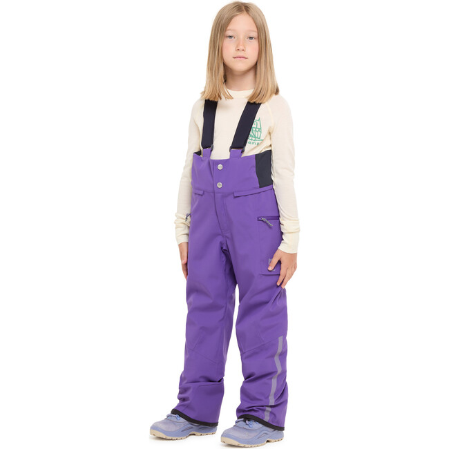 Dait All Season 3-Layer Waterproof Adjustable Bib Pants, Purple Panda