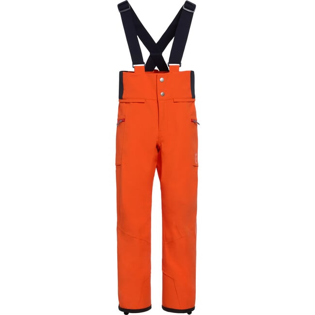 Dait All Season 3-Layer Waterproof Adjustable Bib Pants, Red Orange - Snow Pants - 2