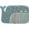 Whale Absorbent Cotton Bath Mat, White
