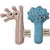 Trees Cotton Easy Grip Rattles, Multicolors (Set Of 2) - Rattles - 1 - thumbnail