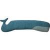 Whale Lambswool Stuffed Bolster Cushion, Blue - Decorative Pillows - 1 - thumbnail