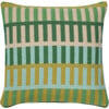 Shiel Square Lambswool Knitted Cushion, Green - Decorative Pillows - 1 - thumbnail