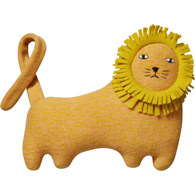 Richie Lambswool Stuffed Lion, Yellow