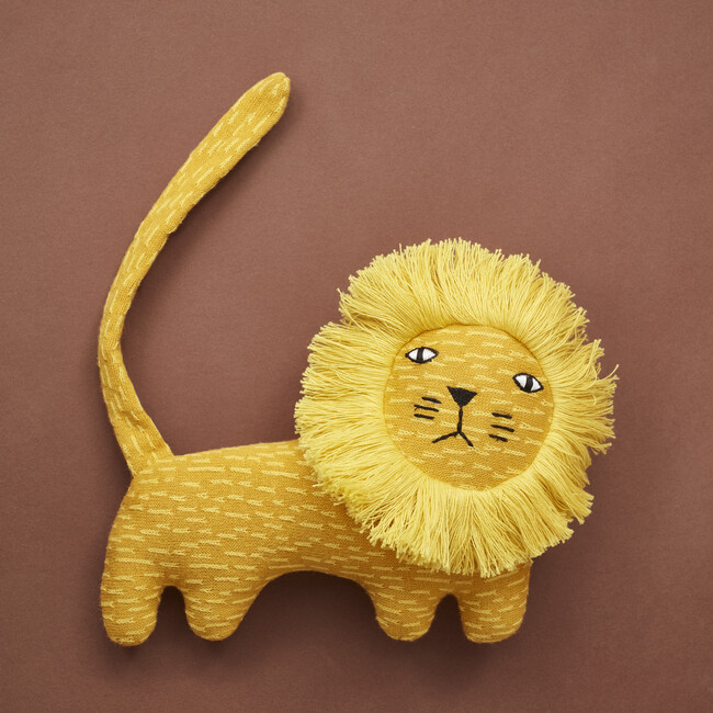 Ronnie Wee One Cotton Lion, Yellow - Plush - 2