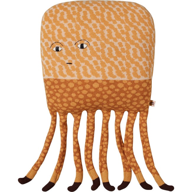 Ozzy Lambswool Stuffed Octopus, Yellow