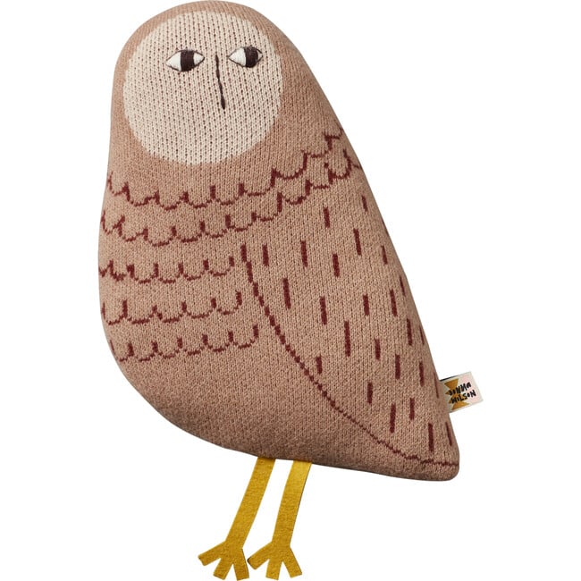 Otto Lambswool Stuffed Owl, Brown