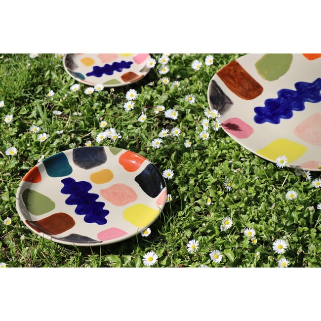 Mottle Hand Painted Stoneware Side Plate, Multicolors - Tableware - 2