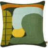 Huddle Square Wool Knitted Cushion, Green - Decorative Pillows - 1 - thumbnail