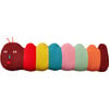 Caterpillar Lambswool Stuffed Bolster Cushion, Multicolors - Decorative Pillows - 1 - thumbnail