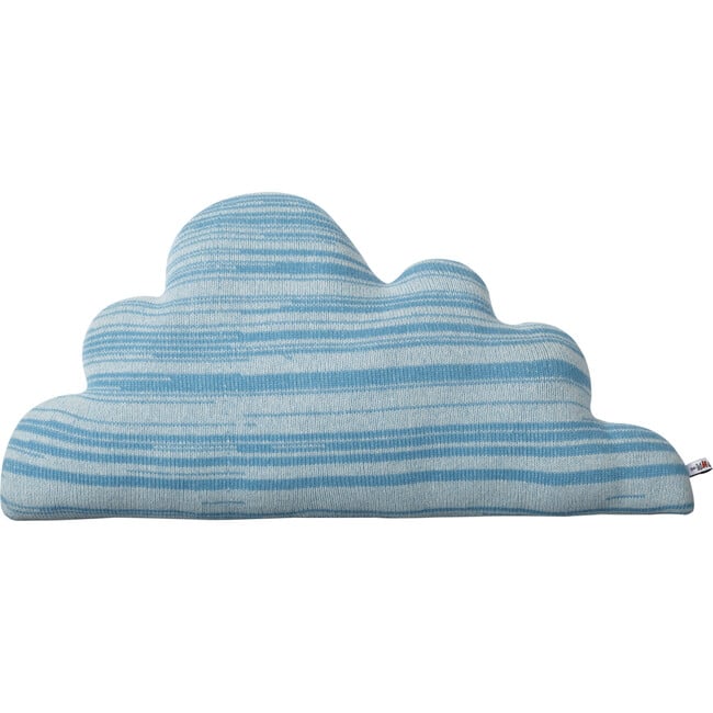 Cloud Shaped Lambswool Stuffed Cushion, Blue