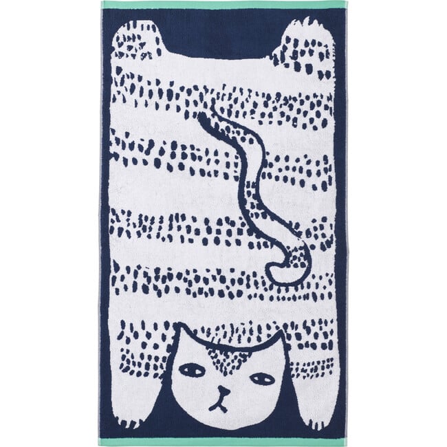 Cosy Jacquard Cotton Cat Bath Towel, Multicolors