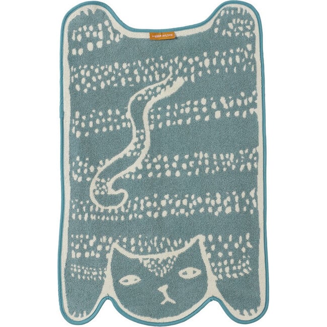 Cat Absorbent Cotton Bath Mat, White - Towels - 2