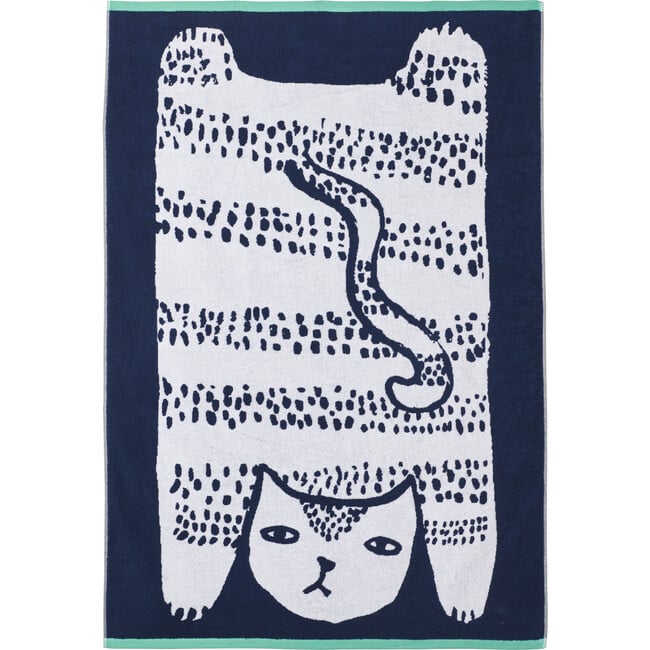 Cosy Jacquard Cotton Cat Sheet Towel, Multicolors