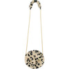 Print Faux Fur Round Shoulder Bag, Leopard - Bags - 1 - thumbnail