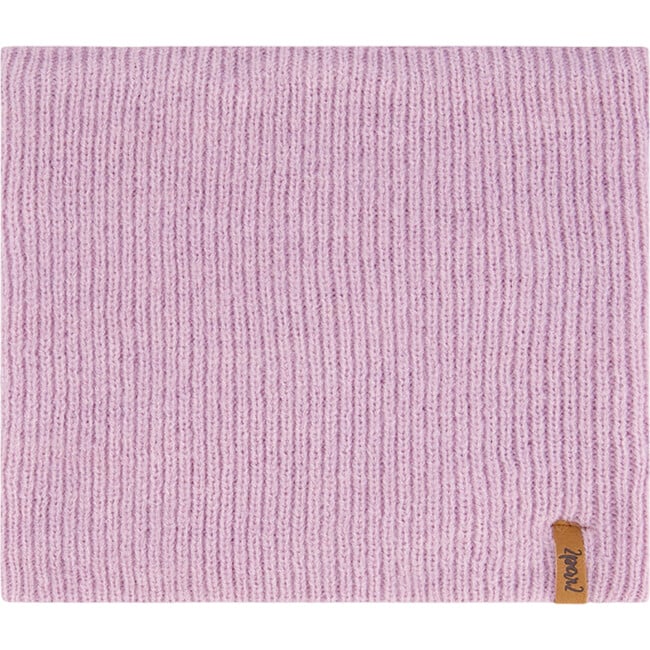 Mid-Season Braided Rib Knit Neck Warmer, Lilac