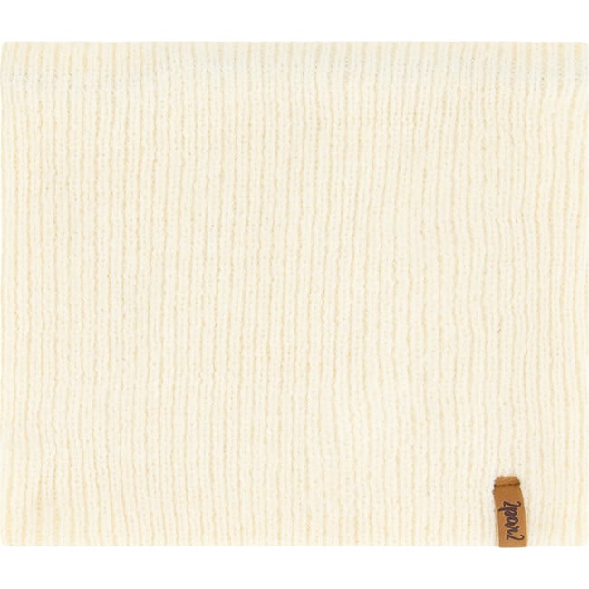 Mid-Season Braided Rib Knit Neck Warmer, Off-White