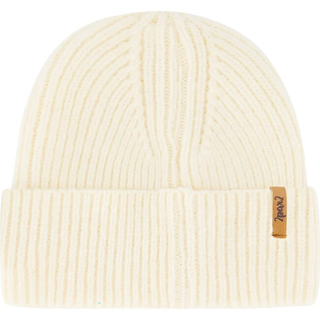 Mid-Season Braided Rib Knit Hat, Off-White