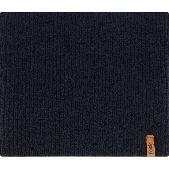 Mid-Season Braided Rib Knit Neck Warmer, Black