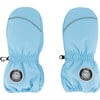 Micro-Fiber Lined Solid Mittens, Air Blue - Gloves - 1 - thumbnail